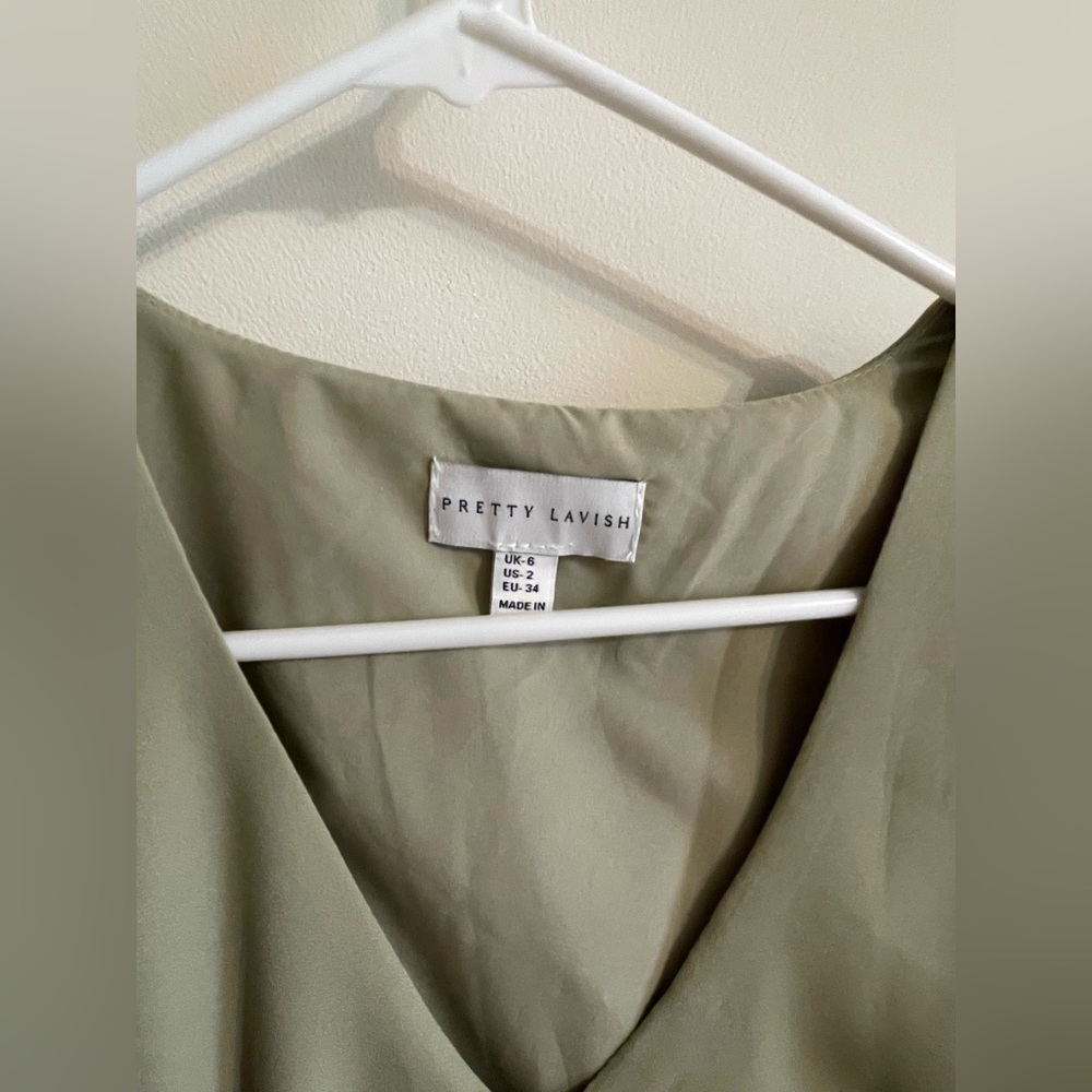 Pretty Lavish Olive Green Women's Dress - Picture 4 of 5